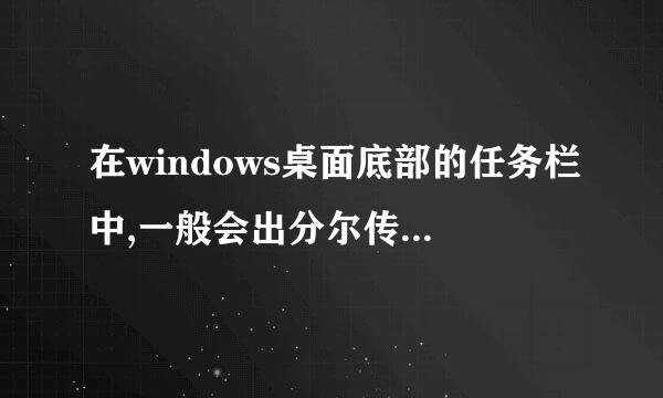 在windows桌面底部的任务栏中,一般会出分尔传既在指从获现的对象有