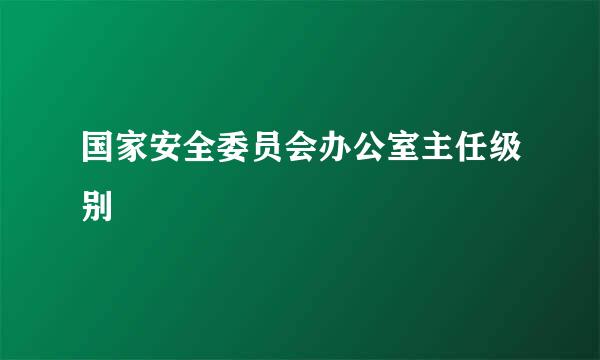 国家安全委员会办公室主任级别