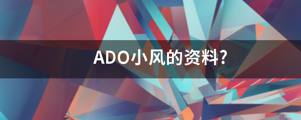 ADO小风的资料?