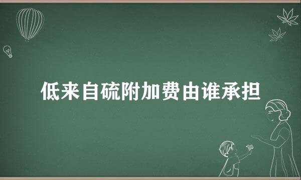 低来自硫附加费由谁承担