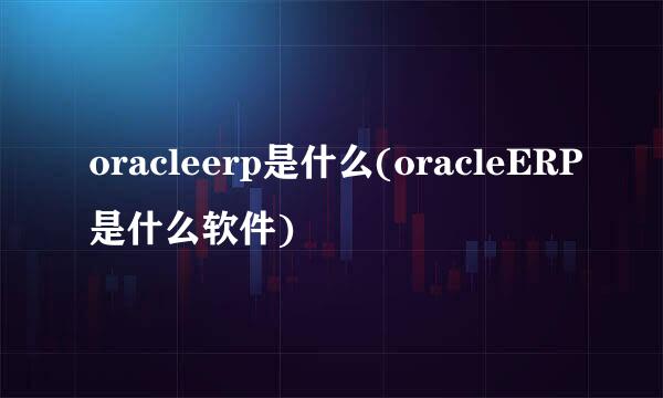 oracleerp是什么(oracleERP是什么软件)