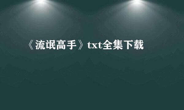 《流氓高手》txt全集下载