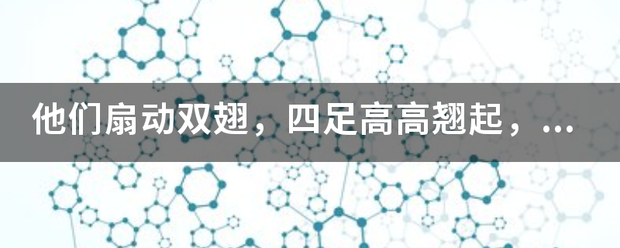 他们扇动双翅，四足高高翘起，黑黑的肚子卷起到触到黄色的足是什么动物