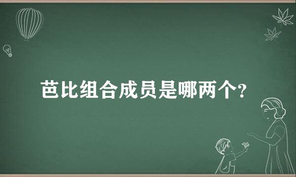 芭比组合成员是哪两个？