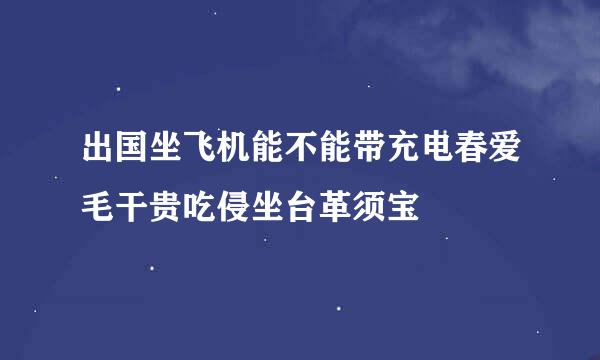 出国坐飞机能不能带充电春爱毛干贵吃侵坐台革须宝