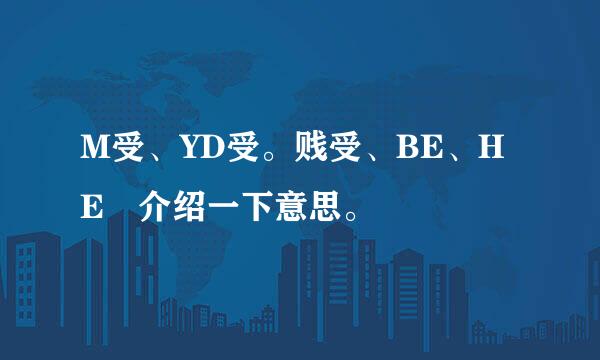 M受、YD受。贱受、BE、HE 介绍一下意思。