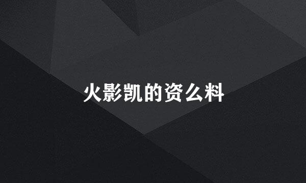 火影凯的资么料