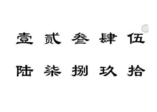 123456院历刑个盐象78910大写怎么写 田字格笔画顺序