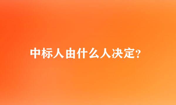 中标人由什么人决定？