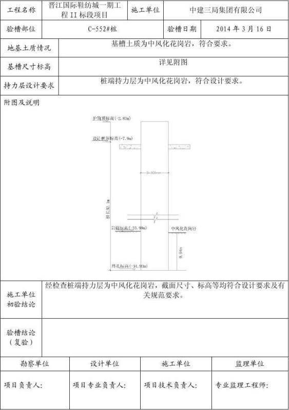 地基验槽记录资料怎么填写?