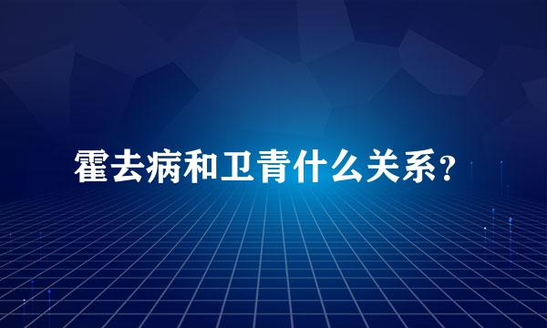 霍去病和卫青什么关系？