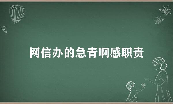 网信办的急青啊感职责