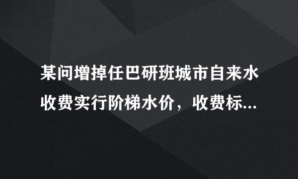 某问增掉任巴研班城市自来水收费实行阶梯水价，收费标准如下表所示：月用水量不超过12吨的部某同分超过12吨不超过18吨的部分超过18吨的部分..来自.