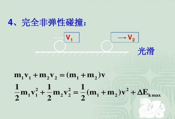 完全非弹性碰撞能量损失公式推导