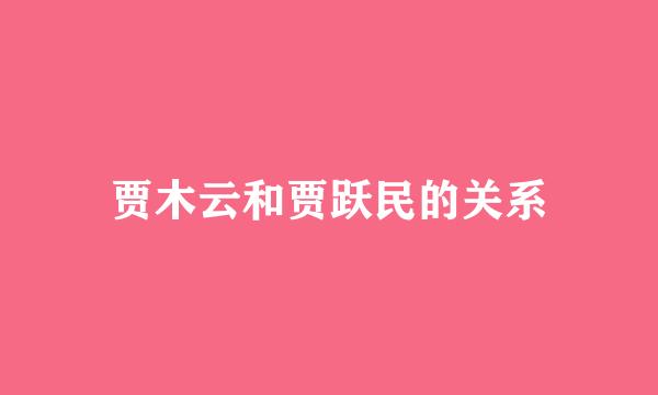 贾木云和贾跃民的关系