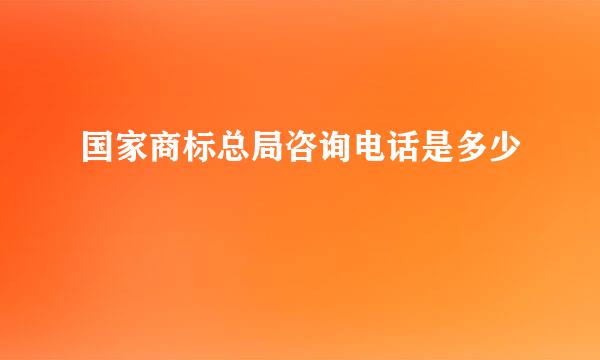 国家商标总局咨询电话是多少