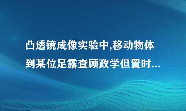 凸透镜成像实验中,移动物体到某位足露查顾政学但置时,能在光屏上成清晰缩小的像,则下列能成立的是 (1)如果将物体靠近凸透镜...