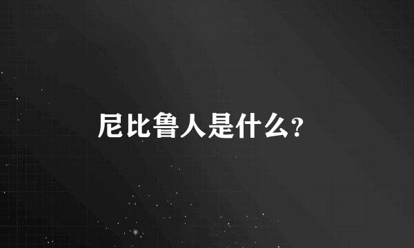 尼比鲁人是什么？