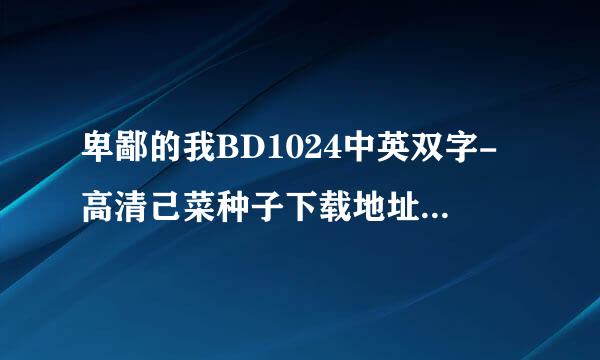 卑鄙的我BD1024中英双字-高清己菜种子下载地址有么?谢恩公来自!