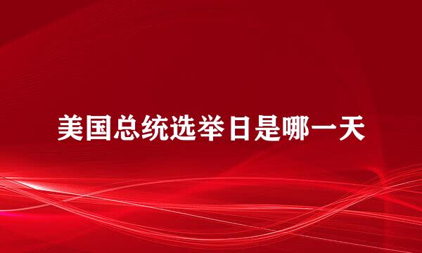 美国总统选举日是哪一天