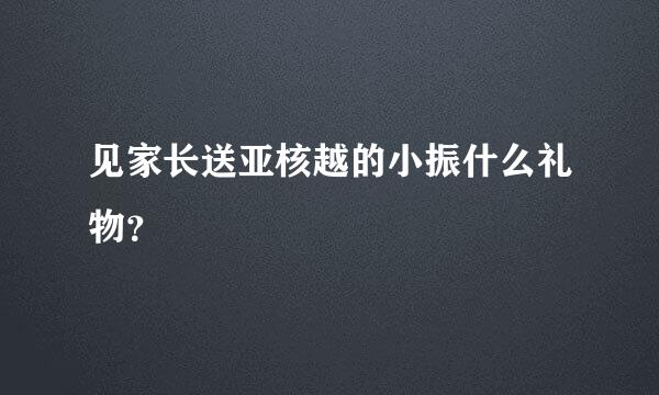 见家长送亚核越的小振什么礼物？