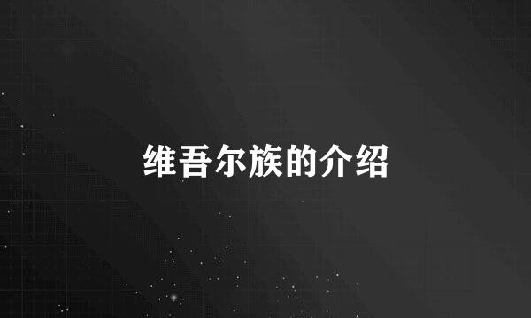 维吾尔族的介绍