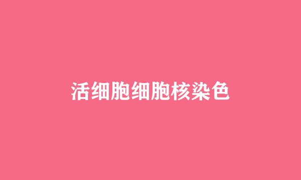 活细胞细胞核染色