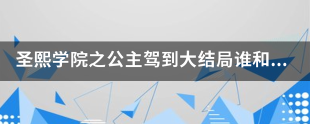 圣熙学院垂些龙之公主驾到大结局谁和谁在一起了？