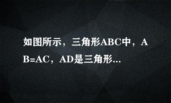 如图所示，三角形ABC中，AB=AC，AD是三角形ABC的角平分线，点老快村O为AB的中点，连接DO并延