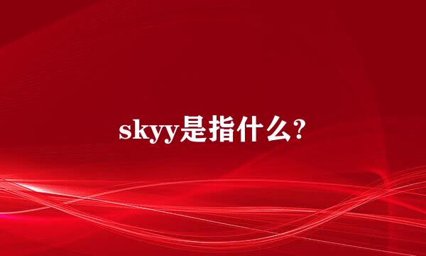 skyy是指什么?