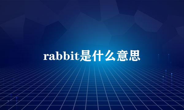 rabbit是什么意思