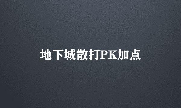 地下城散打PK加点