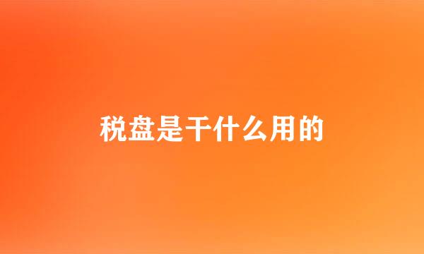 税盘是干什么用的