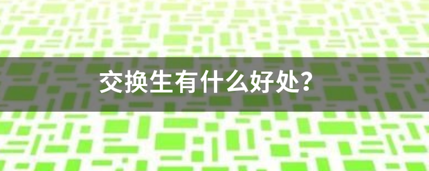 交换生有什么好处？