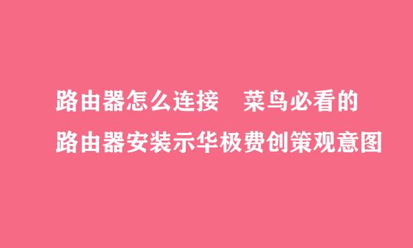 路由器怎么连接 菜鸟必看的路由器安装示华极费创策观意图