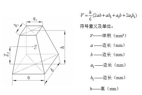 梯形体的体积计算公式