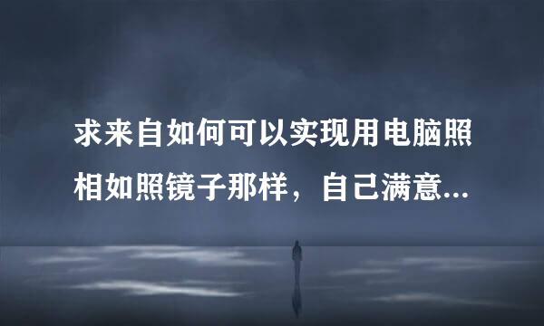 求来自如何可以实现用电脑照相如照镜子那样，自己满意时就按一个键就能截图。