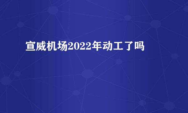 宣威机场2022年动工了吗