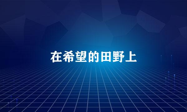 在希望的田野上