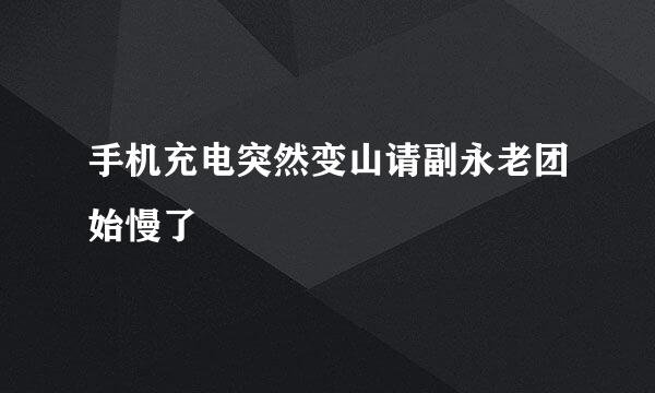 手机充电突然变山请副永老团始慢了