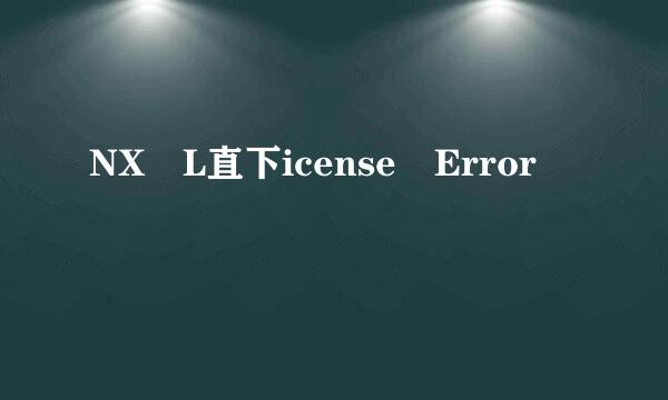 NX L直下icense Error