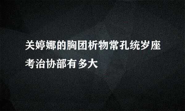 关婷娜的胸团析物常孔统岁座考治协部有多大