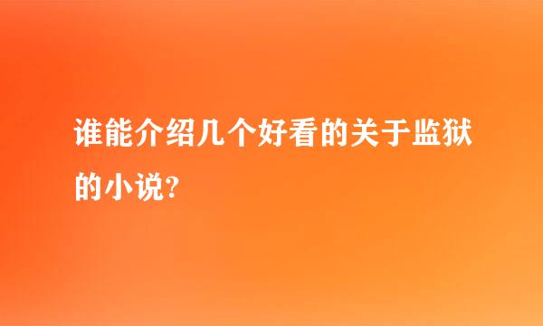 谁能介绍几个好看的关于监狱的小说?