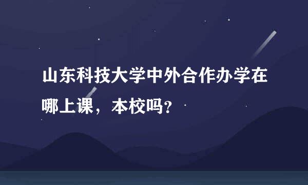 山东科技大学中外合作办学在哪上课，本校吗？