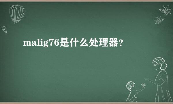 malig76是什么处理器？