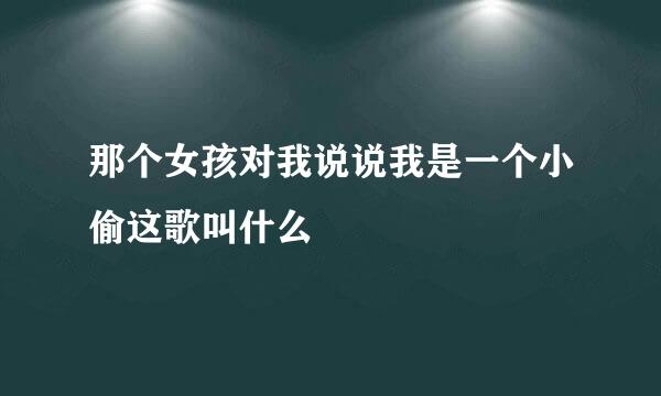 那个女孩对我说说我是一个小偷这歌叫什么