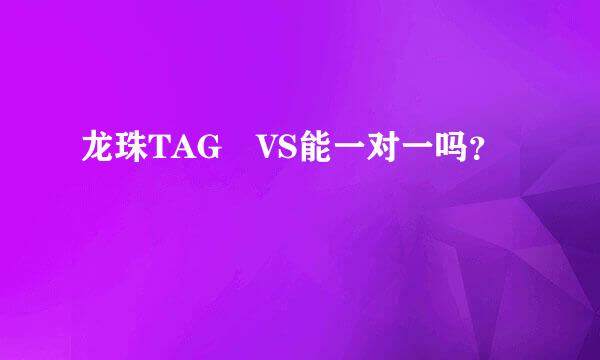 龙珠TAG VS能一对一吗？