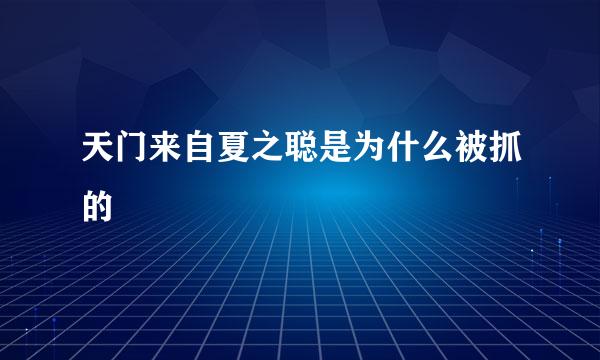 天门来自夏之聪是为什么被抓的