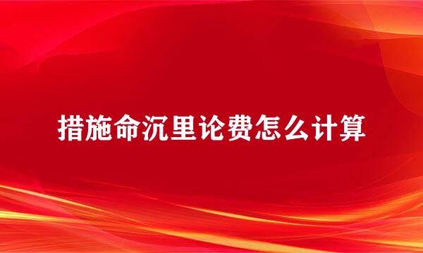 措施命沉里论费怎么计算