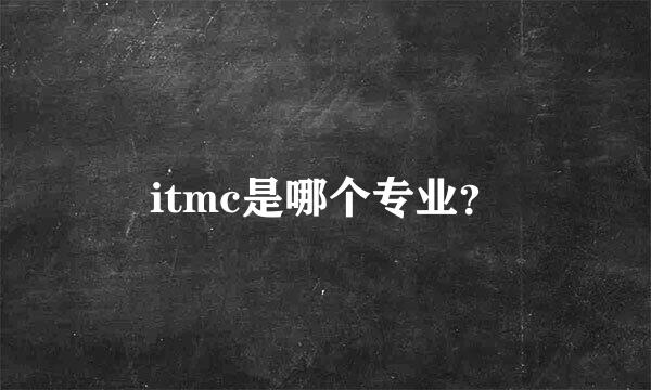 itmc是哪个专业？